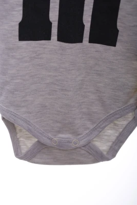 Боді з довгим рукавом інтерлок "М" сіре Murat Baby
