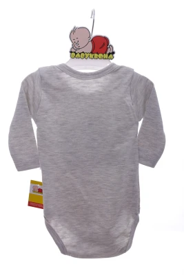 Боді з довгим рукавом інтерлок "М" сіре Murat Baby