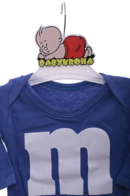 Боді з довгим рукавом для хлопчика інтерлок "М" синє Murat Baby