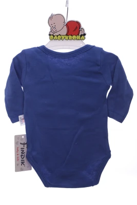 Боді з довгим рукавом для хлопчика інтерлок "М" синє Murat Baby