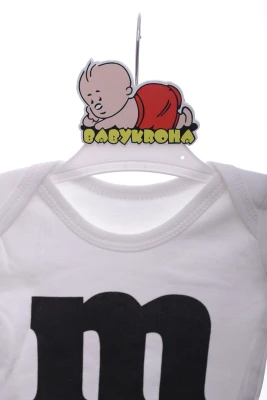 Боді з довгим рукавом інтерлок "М" біле Murat Baby