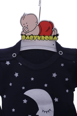 Боді з довгим рукавом інтерлок Night синє Murat Baby