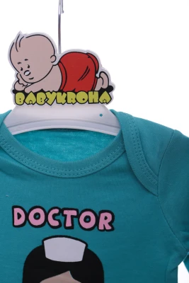 Боді з довгим рукавом інтерлок "Doctor" зелений Necixc