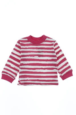 Водолазка з джинсовим напівкомбінезоном для дівчинки коттоновий "Cat" рожевий