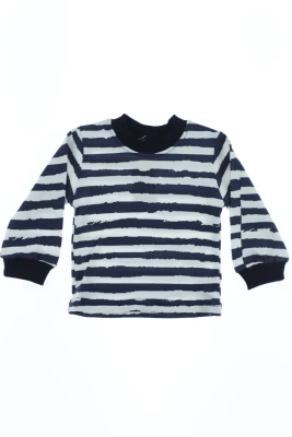 Водолазка з джинсовим напівкомбінезоном для хлопчика бавовняний Панда синій