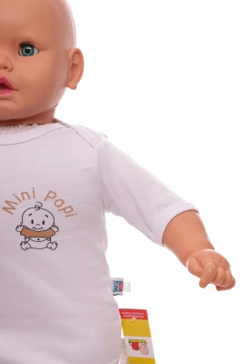 Боді з коротким рукавом білий інтерлок Mini papi