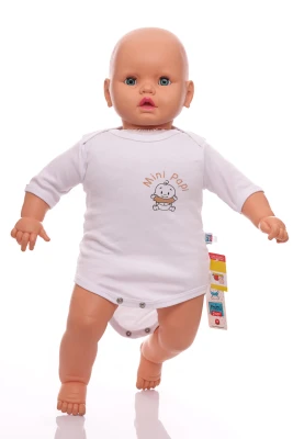 Боді з коротким рукавом білий інтерлок Mini papi