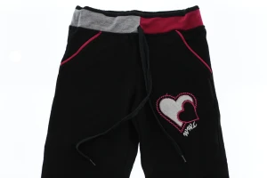 Трикотажні брюки для дівчинки Серце чорний