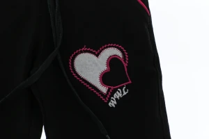 Трикотажні брюки для дівчинки Серце чорний