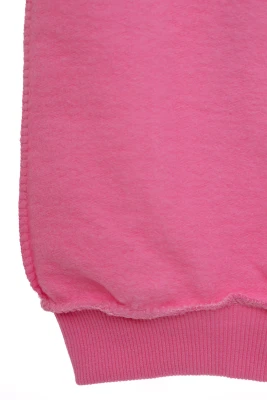 Водолазка на флісі для дівчинки трикотажна Love рожева