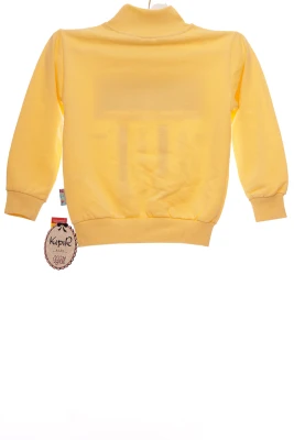 Водолазка на флісі для дівчинки трикотажна Love жовта
