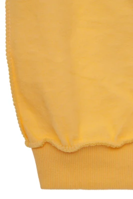 Водолазка на флісі для дівчинки трикотажна Love жовта