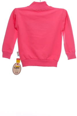 Водолазка на флісі для дівчинки трикотажна Love рожева