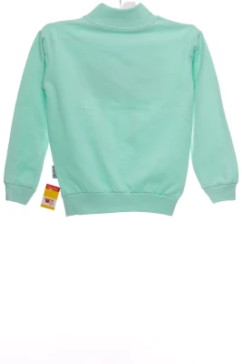 Водолазка на флісі для дівчинки трикотажна Love бірюзова