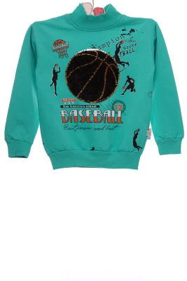 Водолазка на флісі для хлопчика трикотажна Basketbol зелена