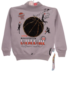 Водолазка на флісі для хлопчика трикотажна Basketbol сіра