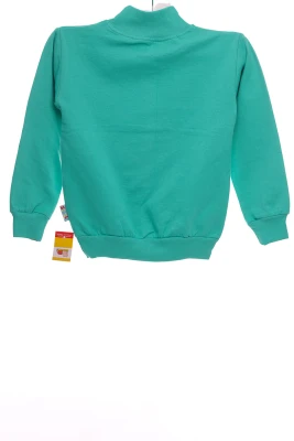 Водолазка на флісі для хлопчика трикотажна з Машиною бірюзовою.