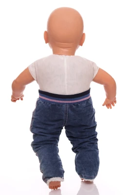 Джинси на махрі для дівчинки з паєтками сині