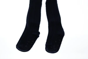 Колготи трикотажні для дівчинки в смужку з гальмами сині