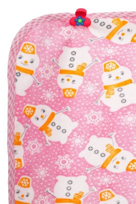 Клейонка-пелюшка для дівчинки рожева Сніговик 50*70 см Murat Baby