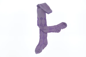 Колготи для дівчинки трикотажні однотонні бузкові