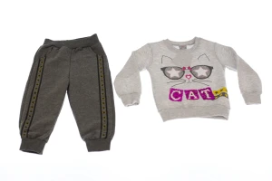 Костюм з довгим рукавом для дівчинки трикотажний