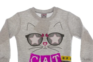 Костюм з довгим рукавом для дівчинки трикотажний