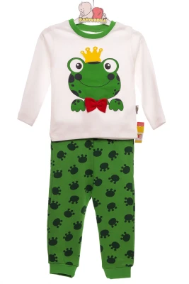 Піжама з довгим рукавом для хлопчика трикотажна Жабка зелена
