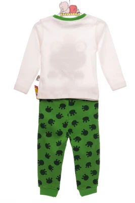 Піжама з довгим рукавом для хлопчика трикотажна Жабка зелена