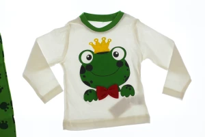 Піжама з довгим рукавом для хлопчика трикотажний Жабка зелений