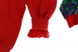 Костюм на флісі для дівчинки трикотажний зірки червоний