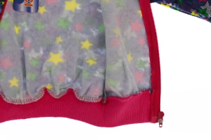 Костюм на флісі для дівчинки рожевий трикотажний зірки