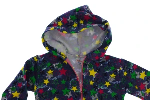 Костюм на флісі для дівчинки рожевий трикотажний зірки