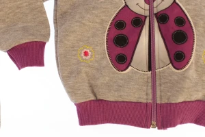 Костюм на флісі для дівчинки трикотажний Сонечко сірий