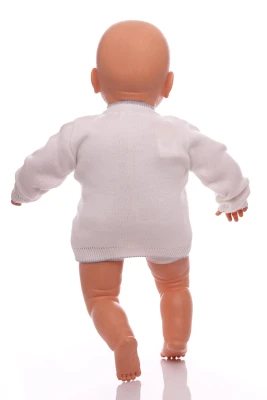 В'язана кофта для хлопчика з Якорем білий.