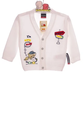 Кофта для хлопчика в'язка з Лисою