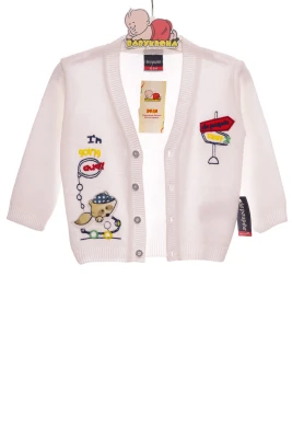 Кофта для хлопчика в'язка з Лисою