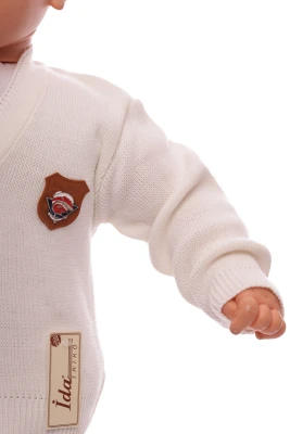 Кофта для хлопчика в'язка new style молочний