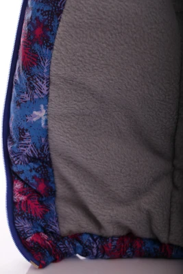 Куртка на синтепоні для дівчинки Babykroha з принтом Сніжинок Євро синя