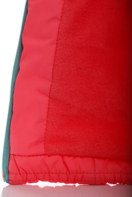 Куртка на синтепоні для дівчинки Babykroha Євро світло-кораловий з бірюзовим