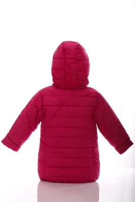 Куртка на синтепоні для дівчинки Babykroha Євро малинова з бірюзою