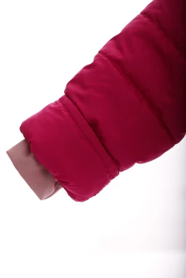 Куртка на синтепоні для дівчинки Babykroha Євро малинова з бірюзою