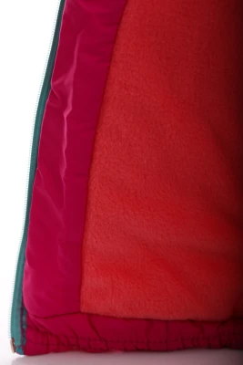 Куртка на синтепоні для дівчинки Babykroha Євро малинова з бірюзою