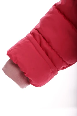 Куртка на синтепоні для дівчинки Babykroha Євро коралова з бірюзовим