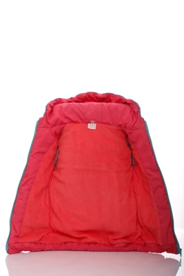 Куртка на синтепоні для дівчинки Babykroha Євро коралова з бірюзовим