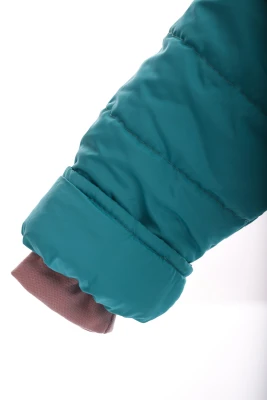 Куртка на синтепоні для дівчинки Babykroha Євро бірюзова з кораловим