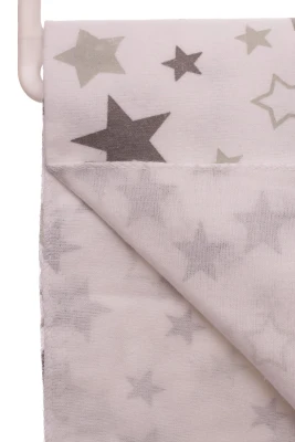 Пелюшка байка Зірки 115*90 см сіра Monobrend