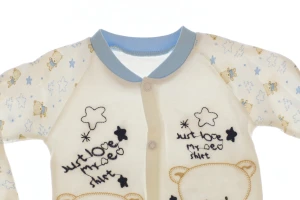 Піжама з довгим рукавом для хлопчика трикотажна Ведмедик блакитний