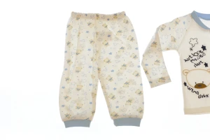 Піжама з довгим рукавом для хлопчика трикотажна Ведмедик блакитний