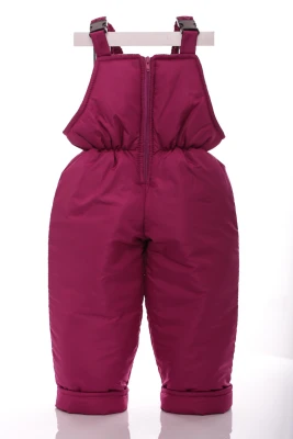 Напівкомбінезон на синтепоні для дівчинки Babykroha темно-малиновий